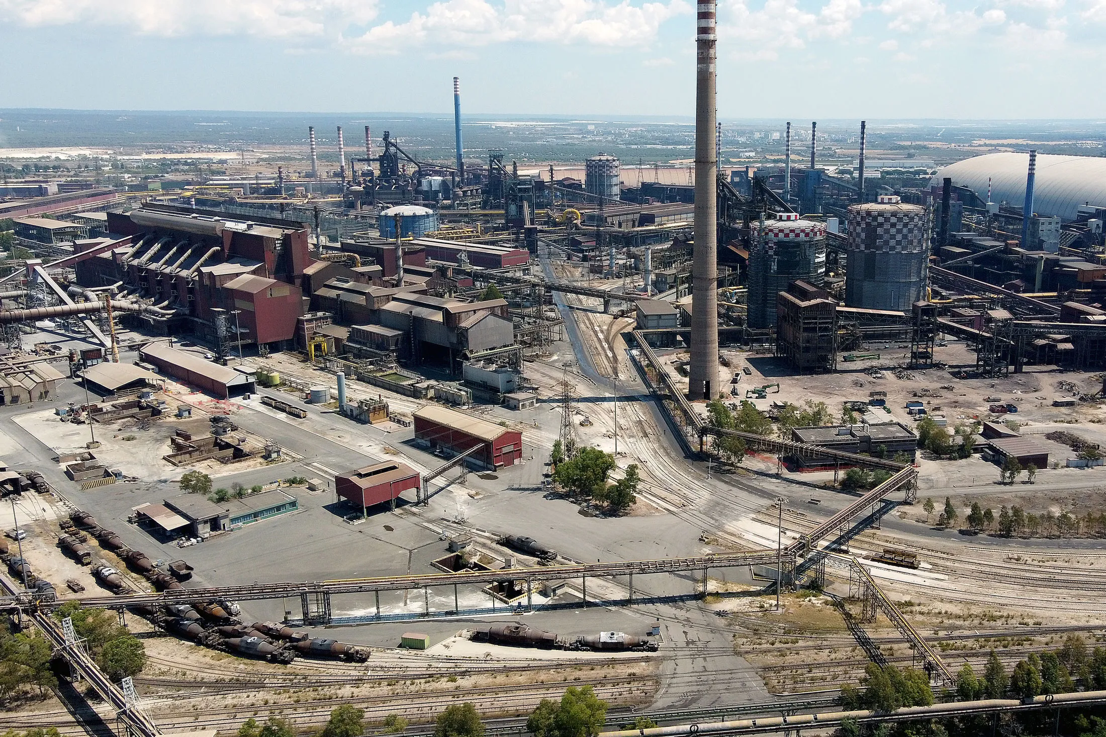 The Acciaierie d’Italia site in Taranto, Italy.