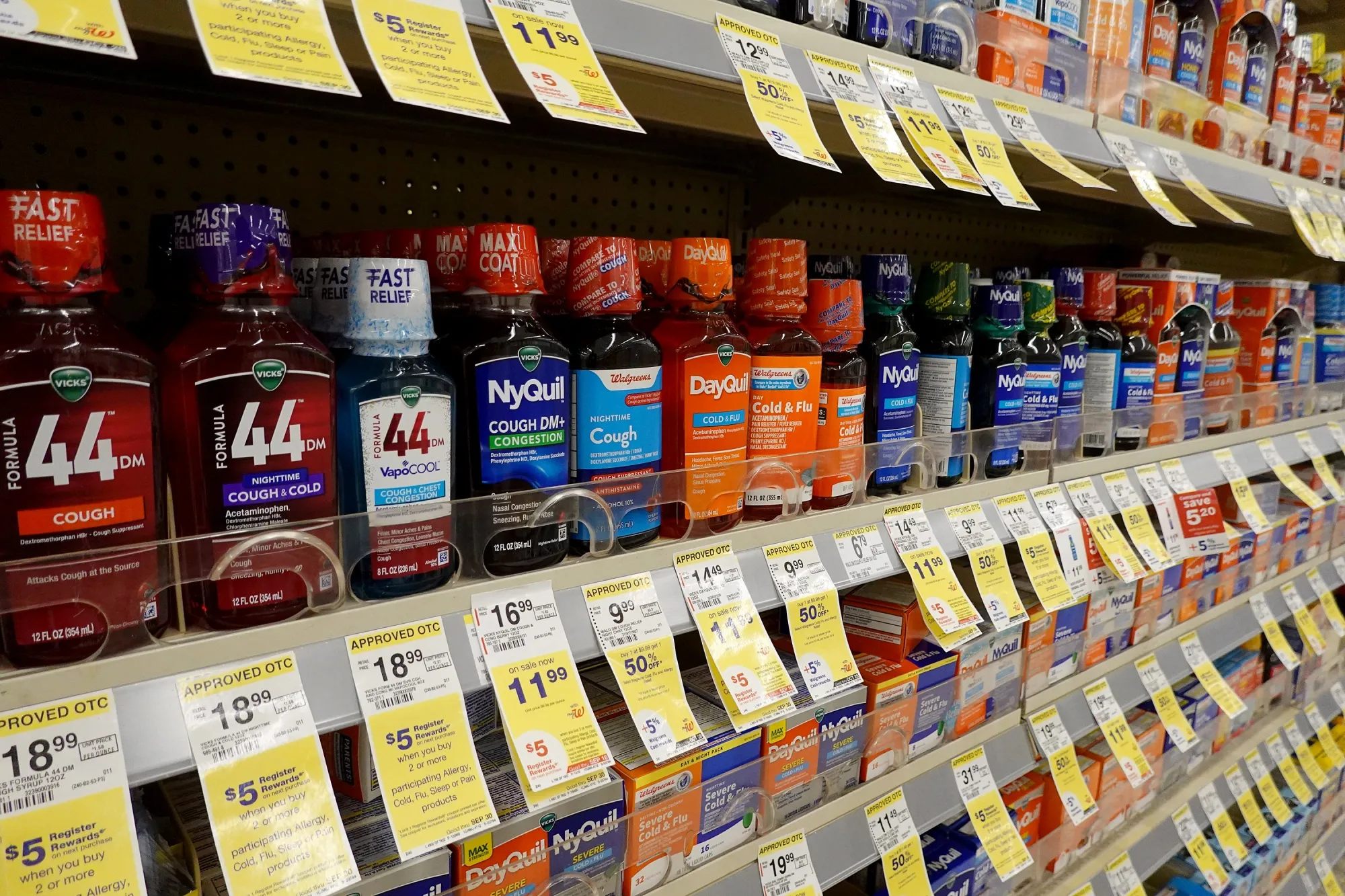 Sales of cold and flu medicine in the US have increased 30% since 2019.
