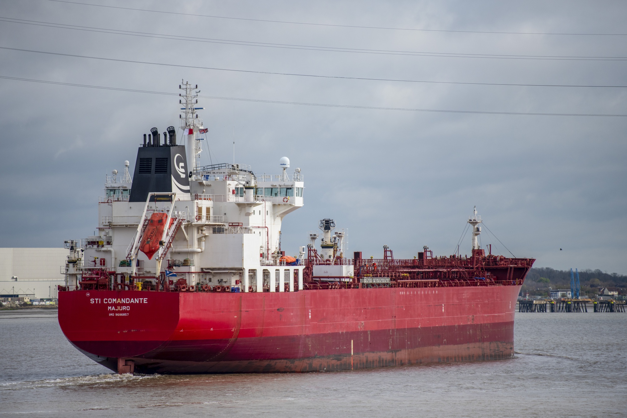 A tanker departs from its mooring after delivering a shipment of Russian diesel to Purfleet fuel terminal in Purfleet, U.K., on April 5.