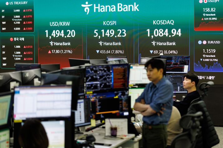 South Korean Stocks Slide as Global Funds Sell on Iran War Risks