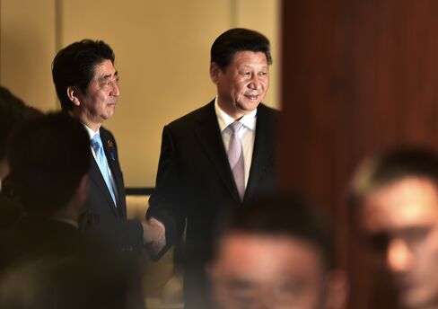 Shinzo Abe and Xi Jinping