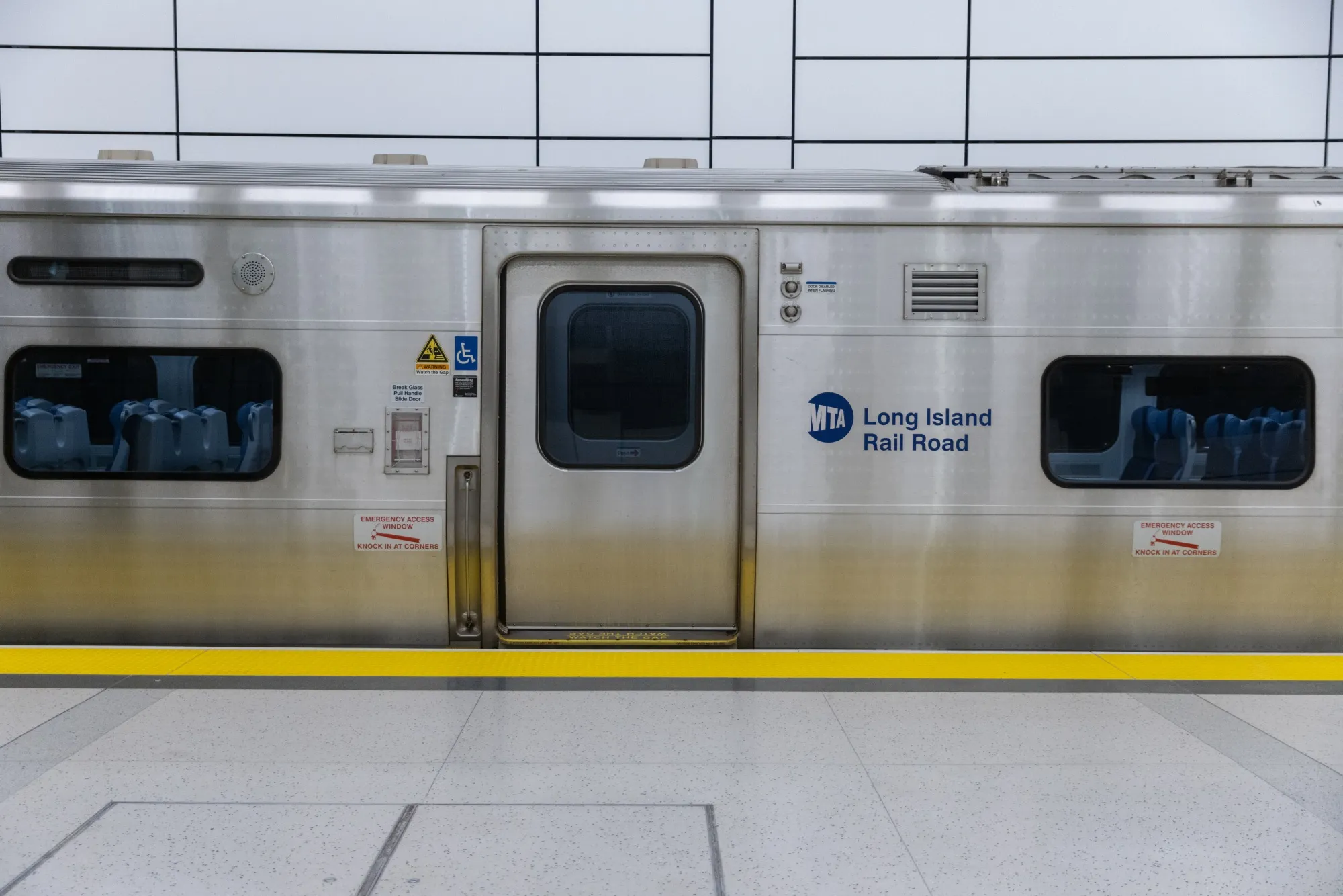 A Long Island Rail Road train at Grand Central Madison in New York.