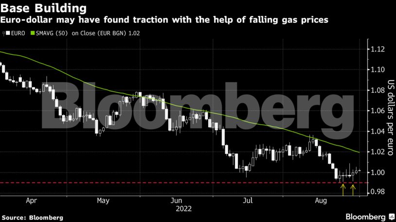 Euro-dollar may have found traction with the help of falling gas prices