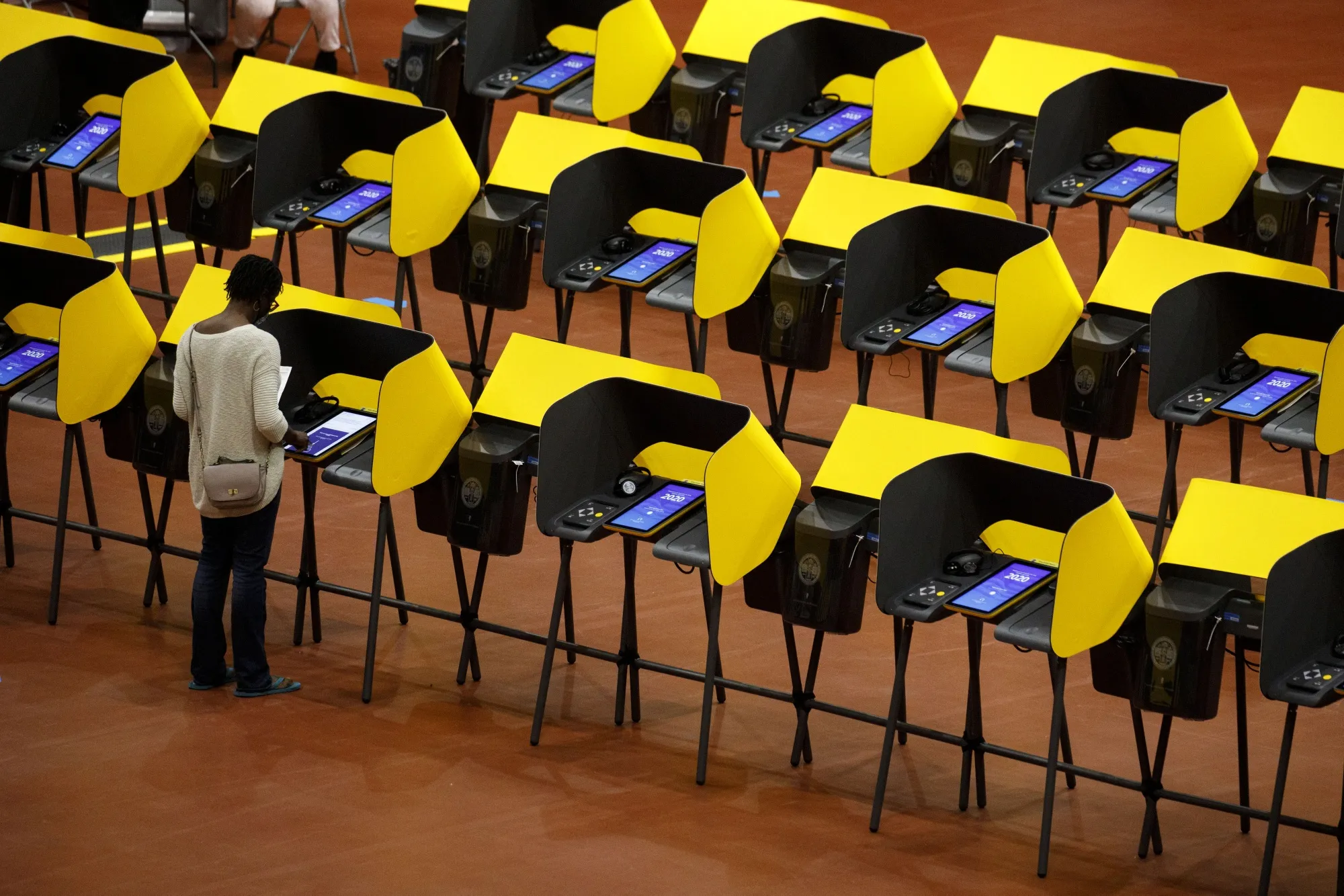 California Residents Cast Ballots During Early Voting For U.S. Presidential Election 