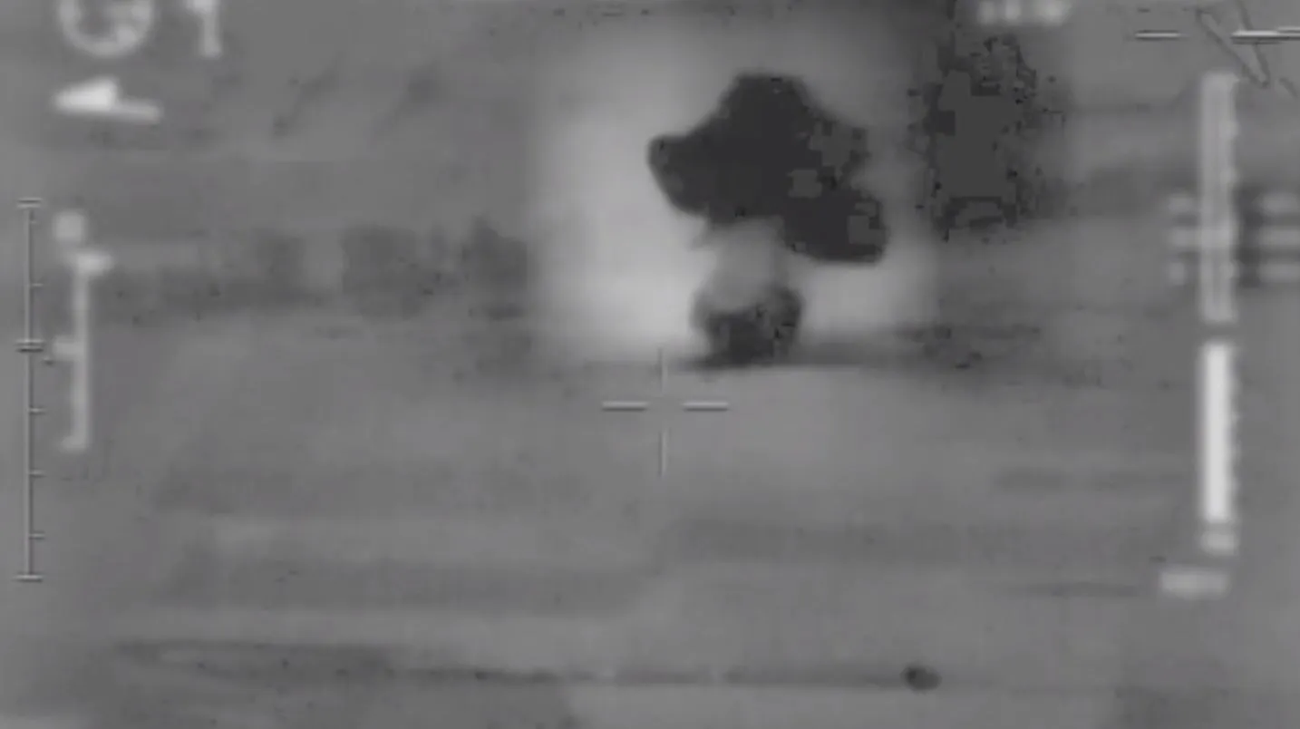 Video released on Oct. 29 purportedly showing an Israeli strike on a military target in Syrian territory.