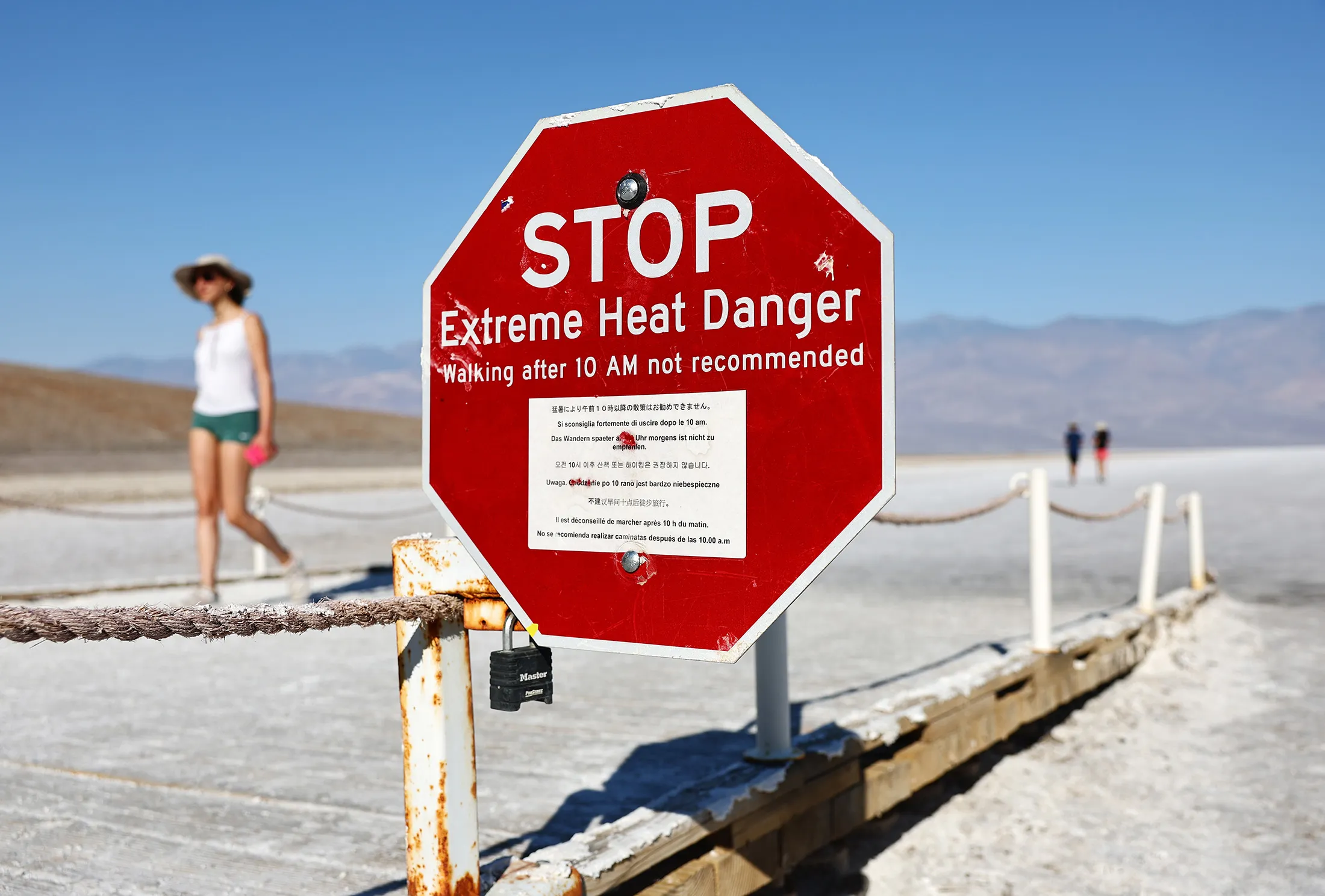 Extreme heat in July prompted warnings at Death Valley National Park in California.