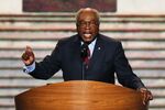 Congressman James Clyburn addresses the Democratic National Convention at Time Warner Cable Arena on Sept. 6, 2012 in Charlotte, North Carolina.
