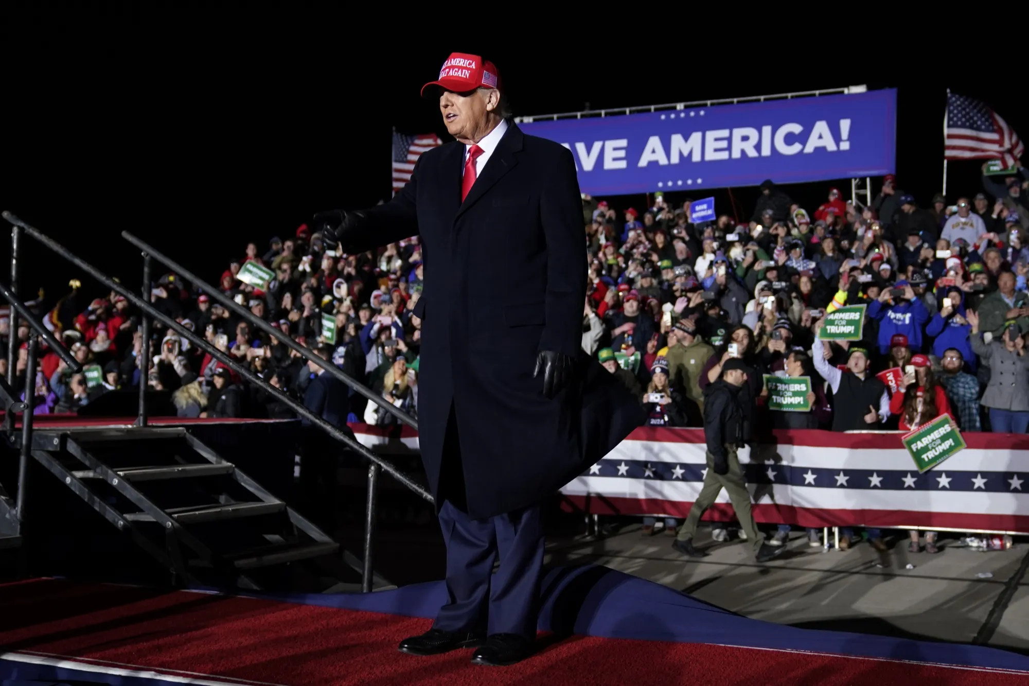 Donald Trump at a rally in Sioux City, Iowa, on Nov. 3.