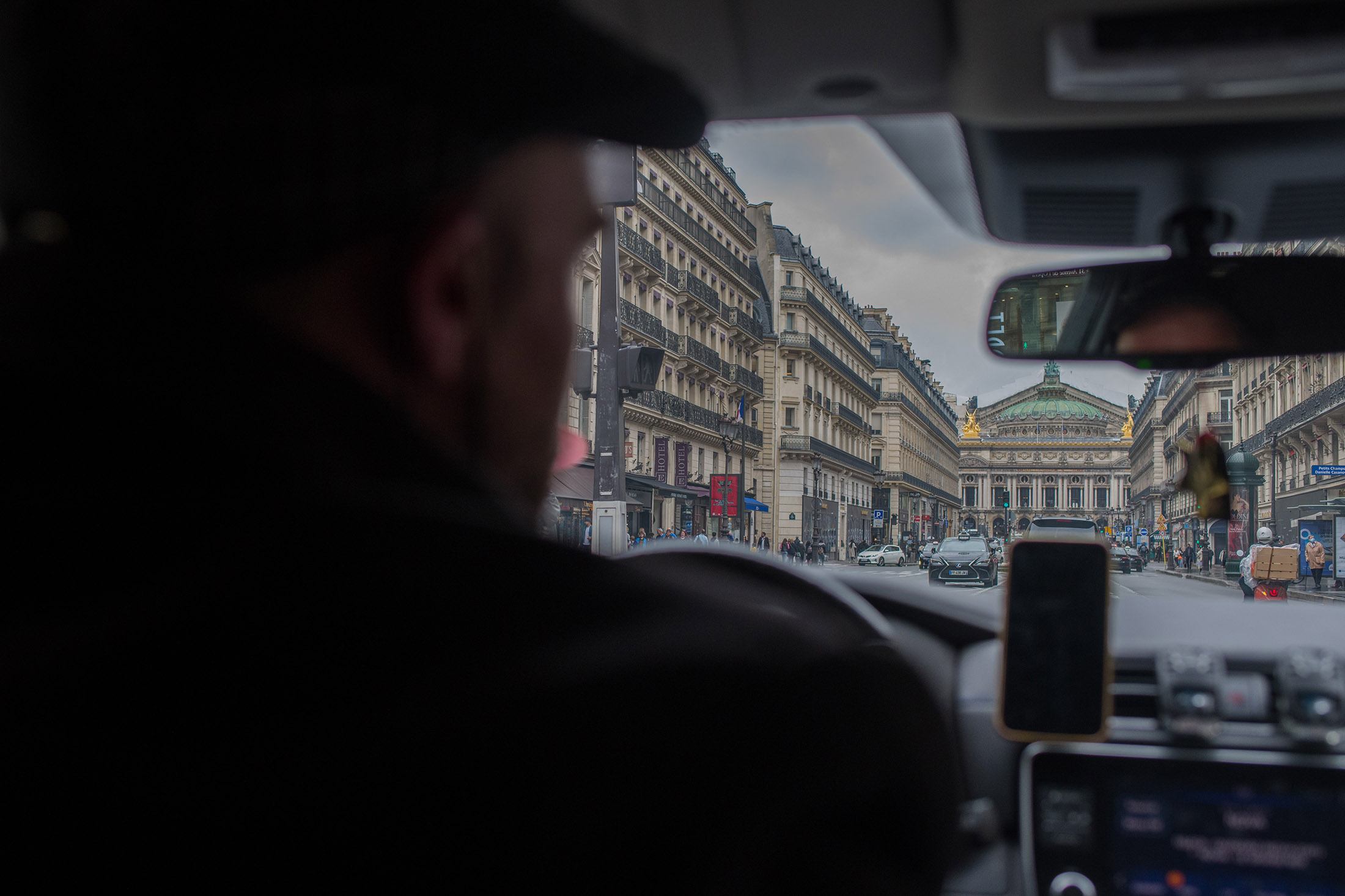 An Uber driver in an EV.