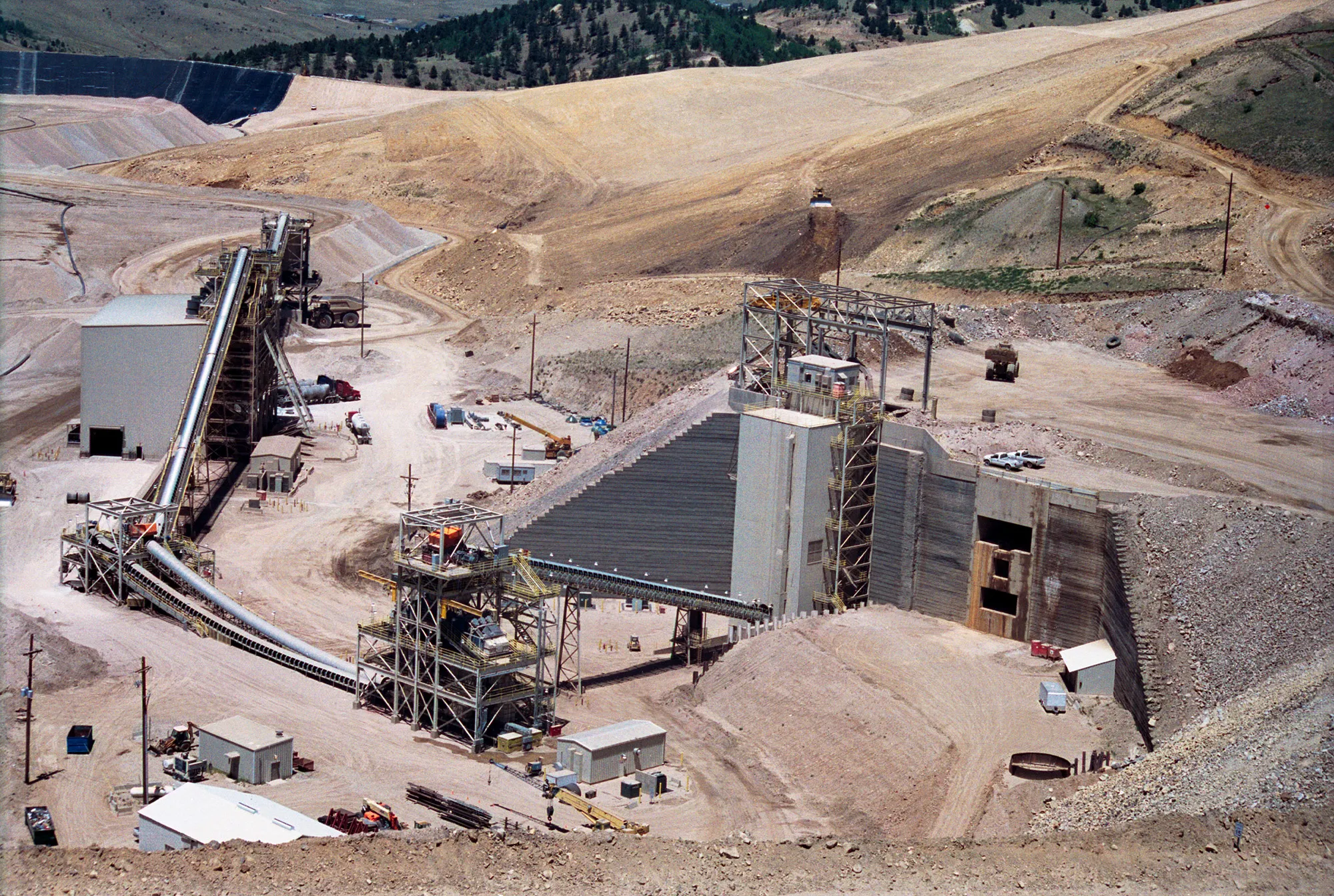 The Cresson open pit gold mine, Colorado's only active gold mine, is seen in Victor, Colorado.
