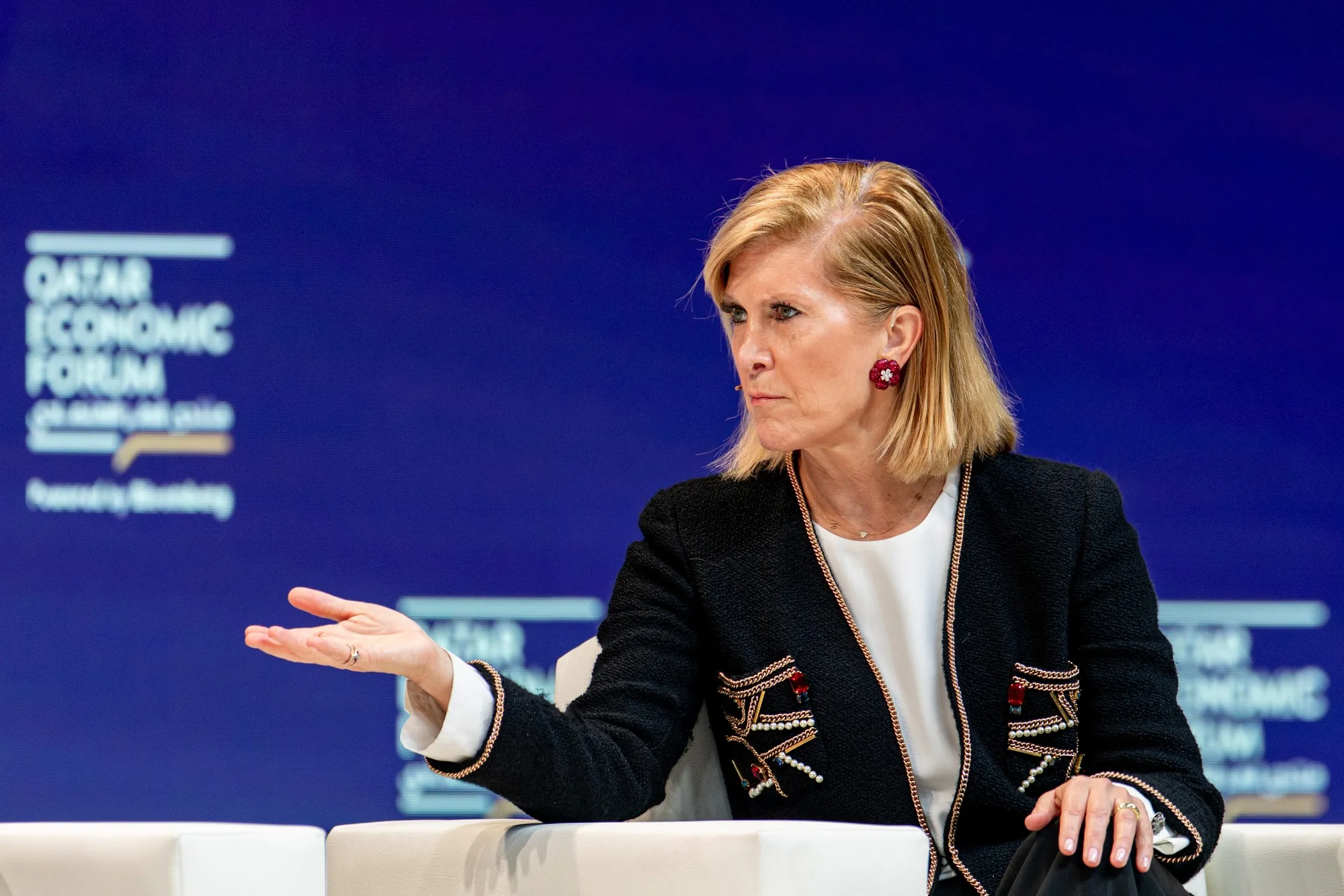 Mary Callahan Erdoes at QEF in Doha.