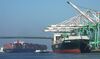 SAN PEDRO, CALIFORNIA - NOVEMBER 07: A cargo chip (L) arrives into the Port of Los Angeles, the busiest container port in the U.S., after departing from the Port of Yantian, China, on November 7, 2019 in San Pedro, California. Port of Los Angeles officials said today October cargo volume was down 19 percent this year compared with October, 2018 due to tariffs imposed in the U.S.-China trade war. The Port of Los Angeles along with neighboring Port of Long Beach are the United States' main gateways for trade with Asia. (Photo by Mario Tama/Getty Images)