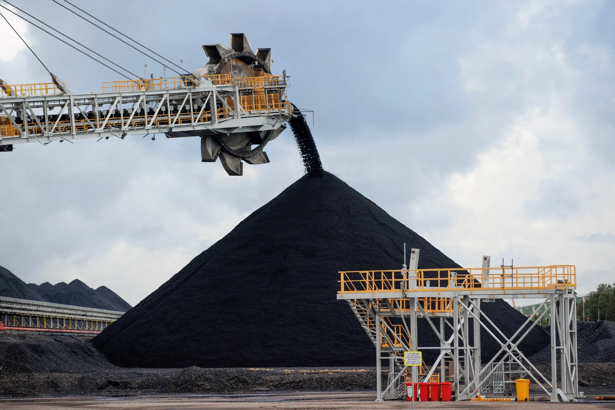 A stacker-reclaimer at the Newcastle Coal Terminal in&nbsp;Australia.