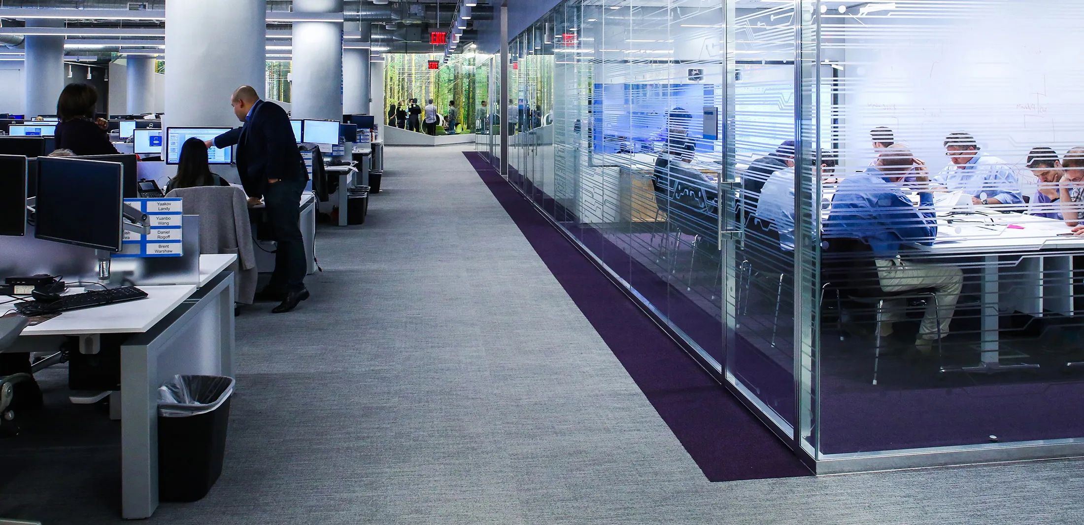 Employees work at JPMorgan Chase &amp; Co.'s. new technology hub across the street from the Hudson Yards development on Manhattan’s West Side in New York.
