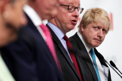 Boris Johnson during a Vote Leave campaign visit to DCS Manufacturing Group in Stratford-Upon-Avon, England on Monday.