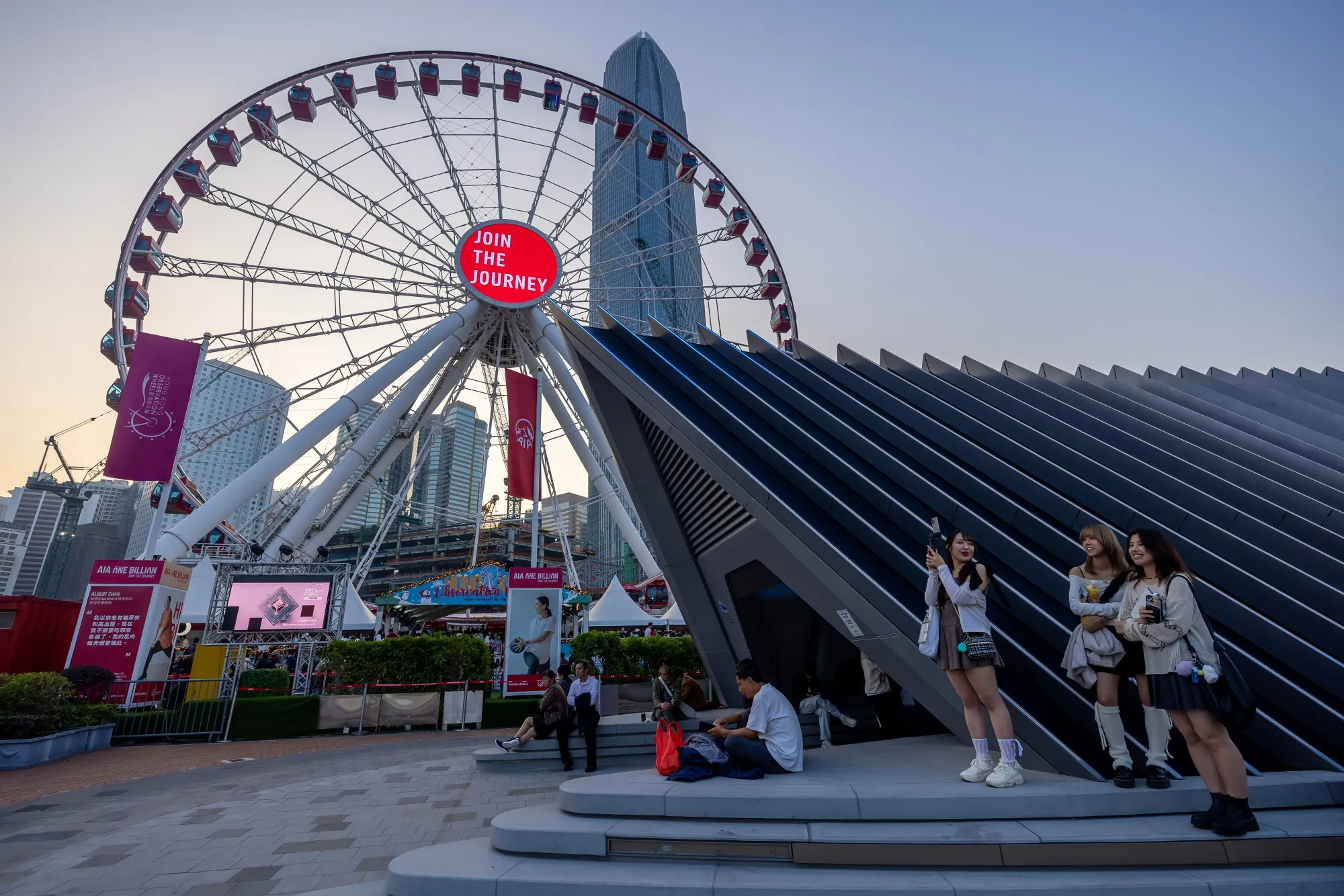 The Central harbourfront area in Hong Kong.