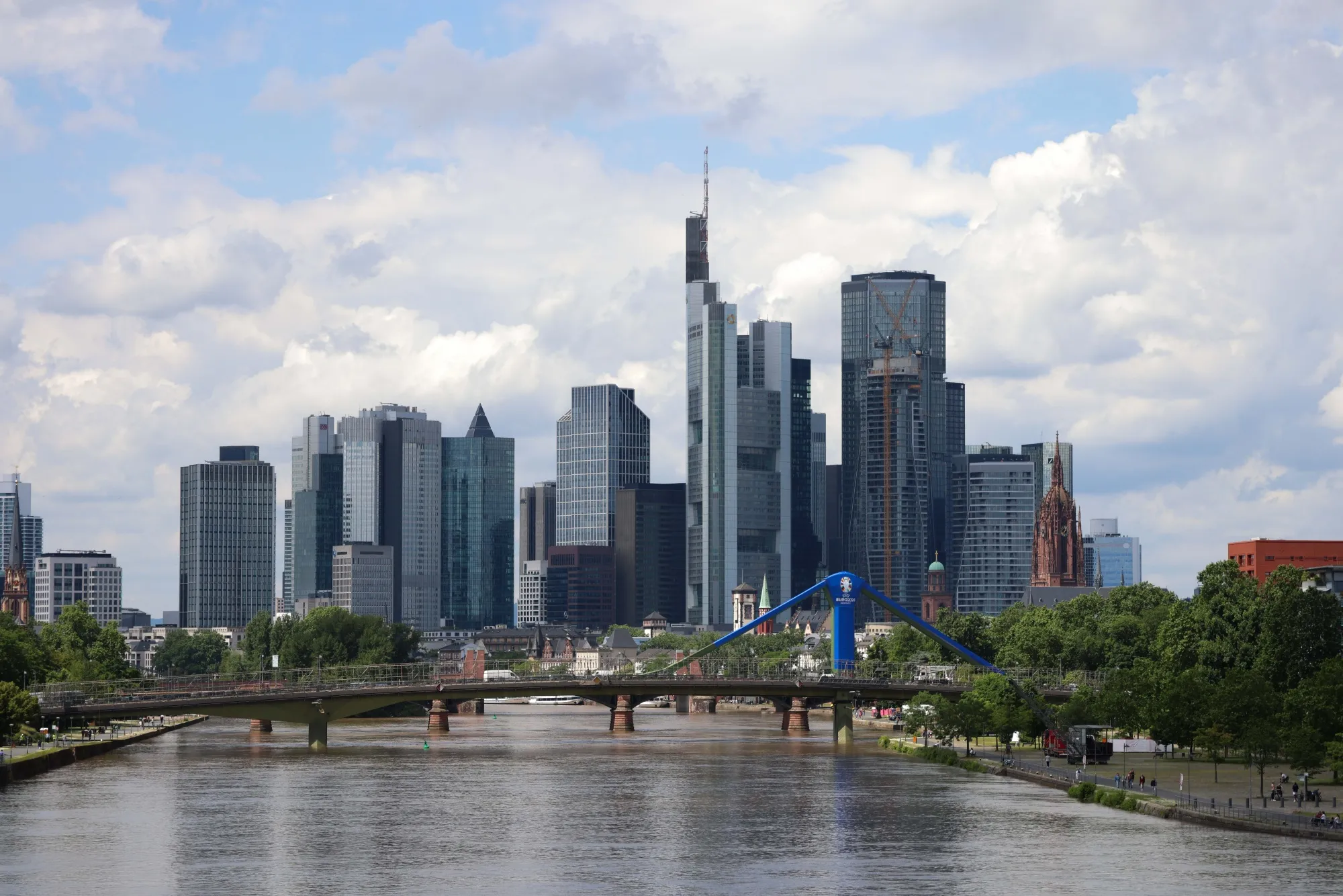 The central business district of Frankfurt, Germany.&nbsp;