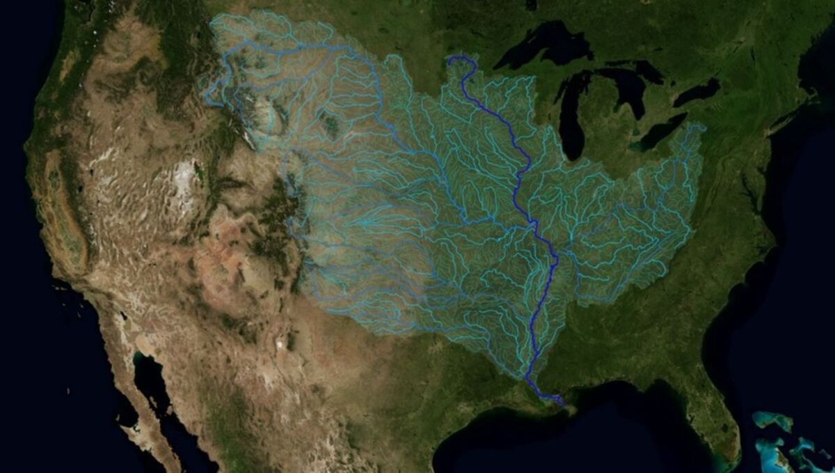 nasa maps the many rivers of the mississippi watershed bloomberg