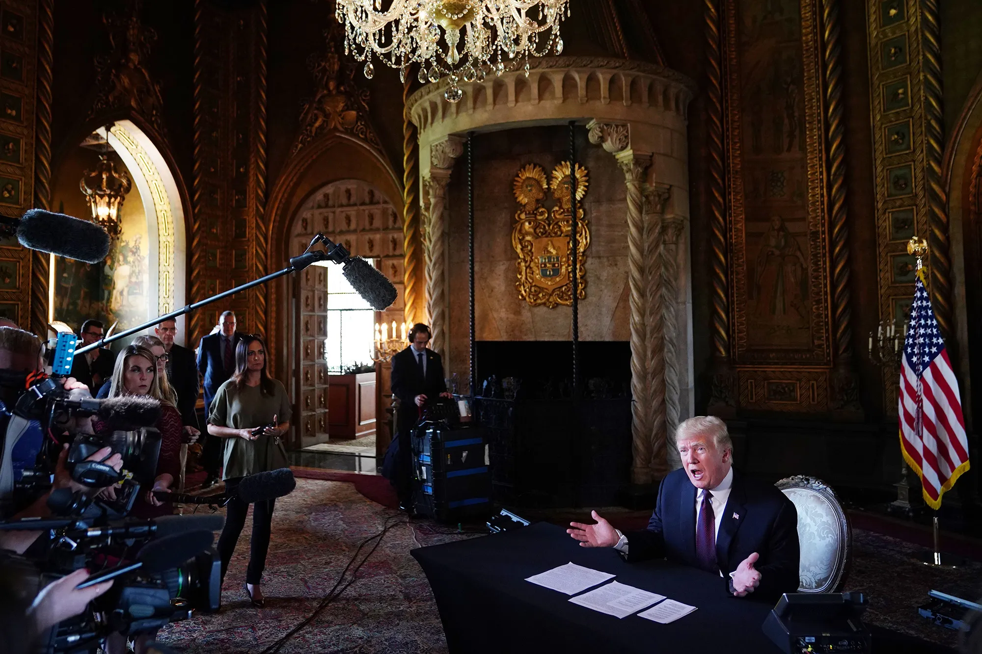 Living like a king at Mar-a-Lago.