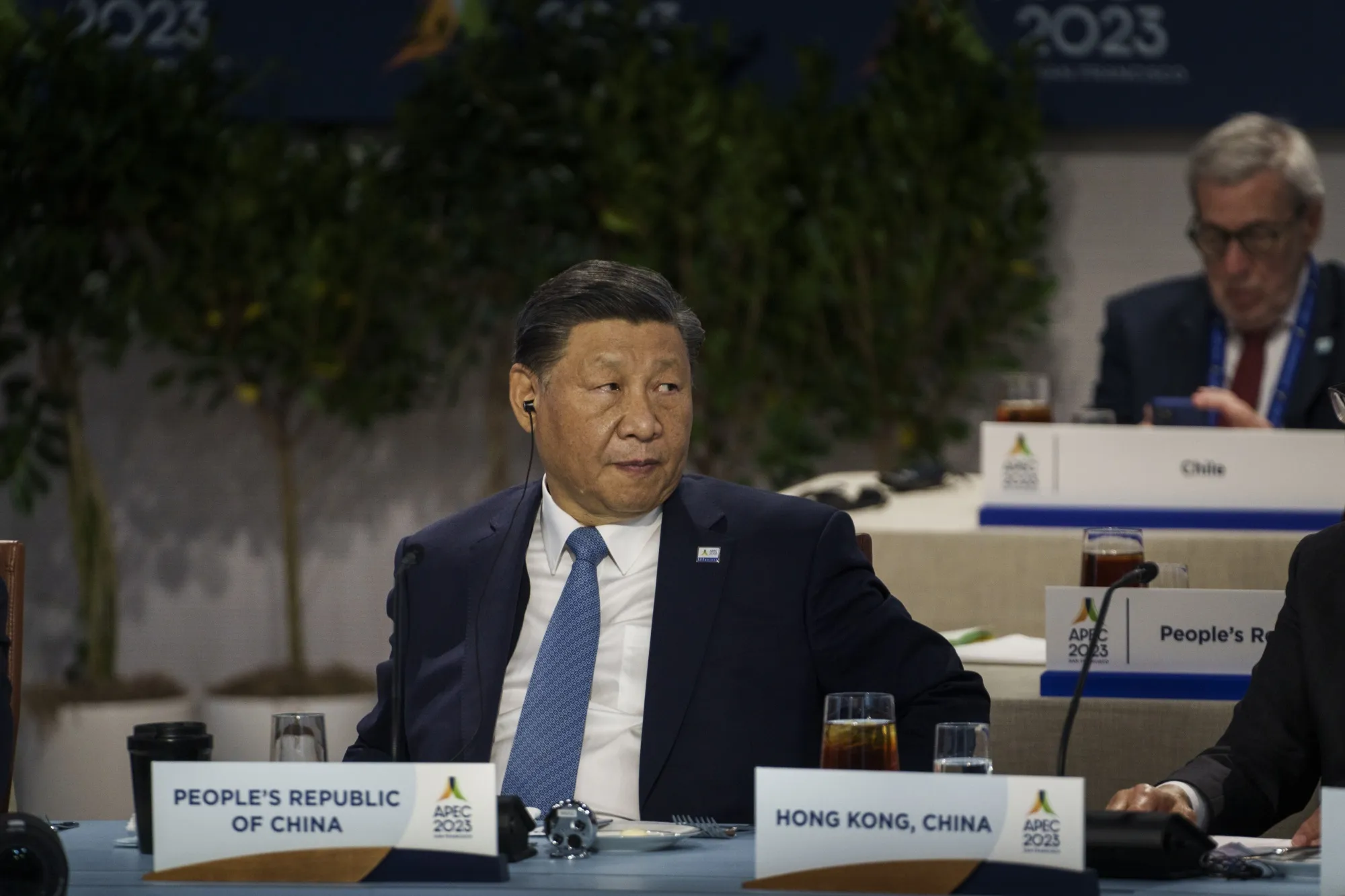 Xi Jinping during the APEC informal dialogue and working lunch in San Francisco, on Nov. 16.