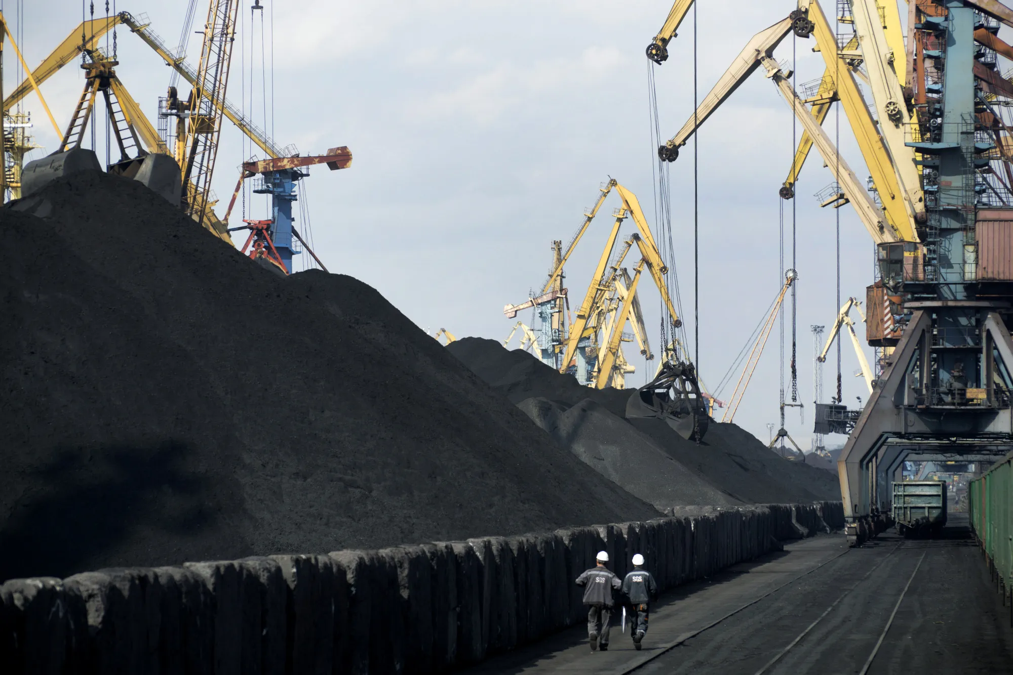 Coal is unloaded&nbsp;at Yuzhny Port, near Odessa, Ukraine in 2017.