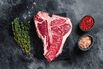 Dry-aged,Raw,T-bone,Or,Porterhouse,Beef,Meat,Steak,With,Herbs