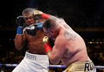 Andy Ruiz Jr punches Anthony Joshua in New York on June 1.