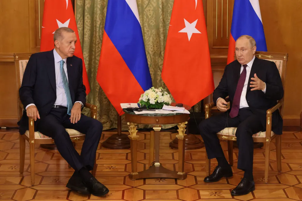 Erdogan and Putin in Sochi,&nbsp; Sept. 4.