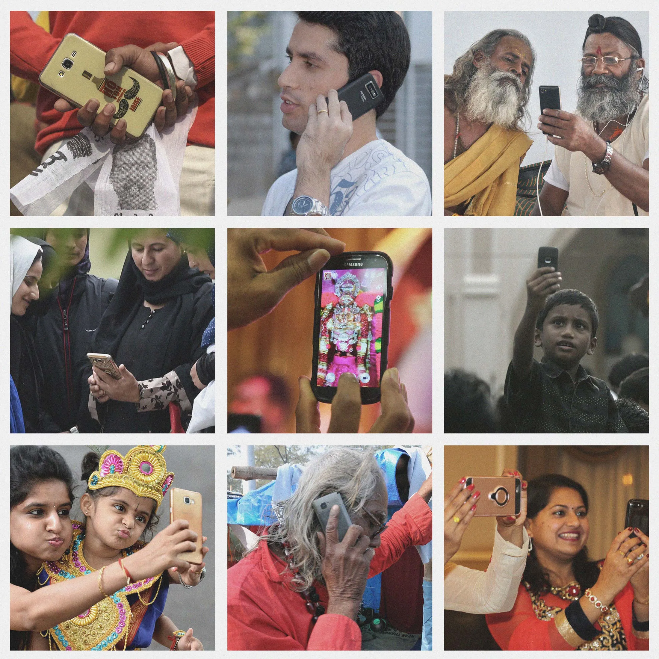 People in India using non-iPhones.