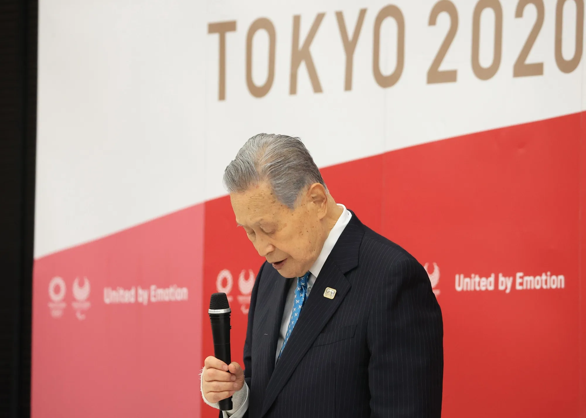 Yoshiro Mori on Feb. 12.