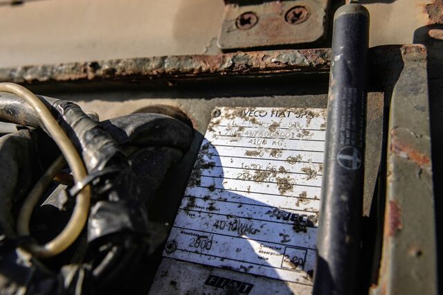A 90 minute drive from Kyiv, a team of about 12 self-taught mechanics work on three vehicles at a time, refurbishing off-road troop transporters discarded by the Italian military.