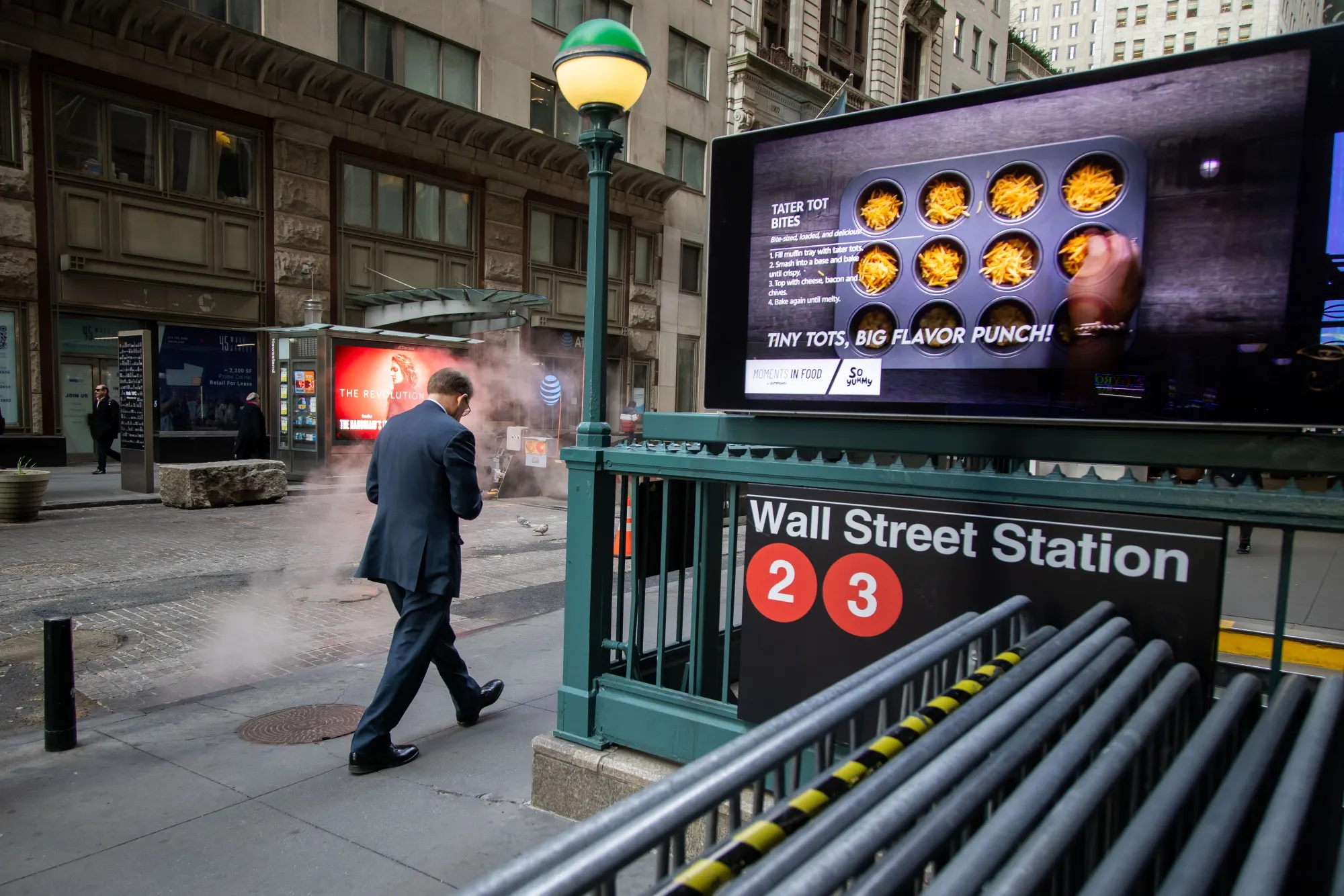 The Wall Street subway station near the New York Stock Exchange.