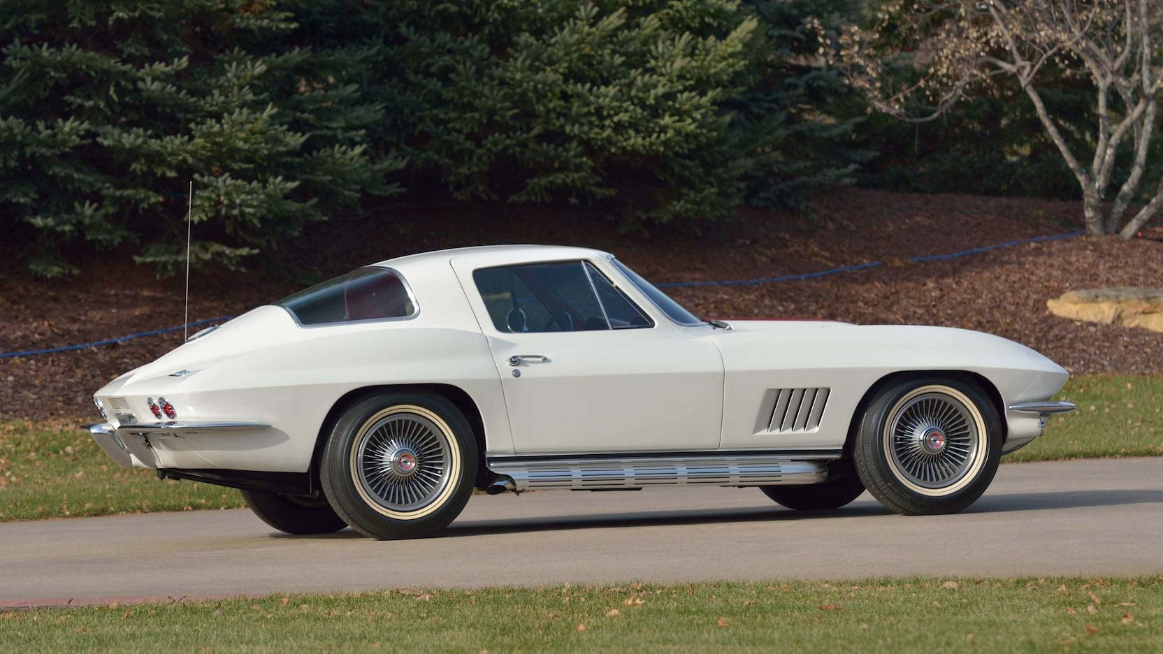 Up for auction, this 1967 Corvette Sting Ray has only 2,996 miles on it.