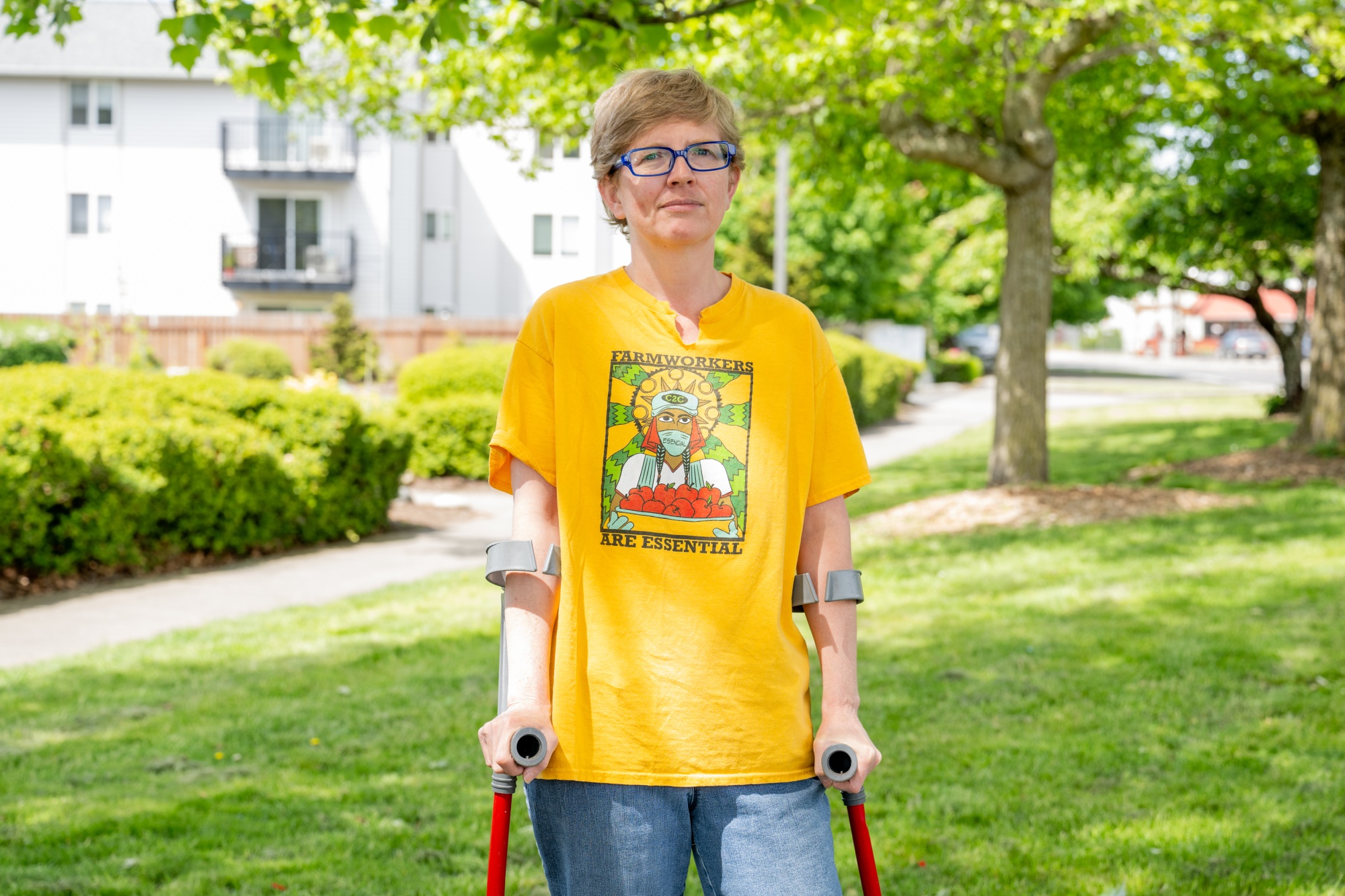 Tina McKim, a member of the Birchwood Food Desert Fighters, an organization that distributes food to area families.