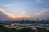 Views Of Shenzhen Skyline As City Locks Down for Second Day Amid Covid