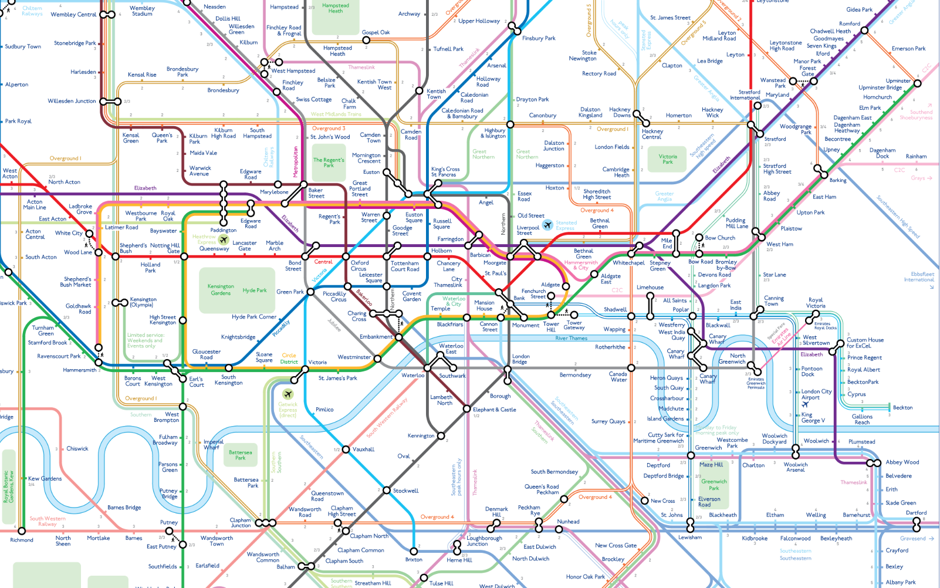 london tube map zones