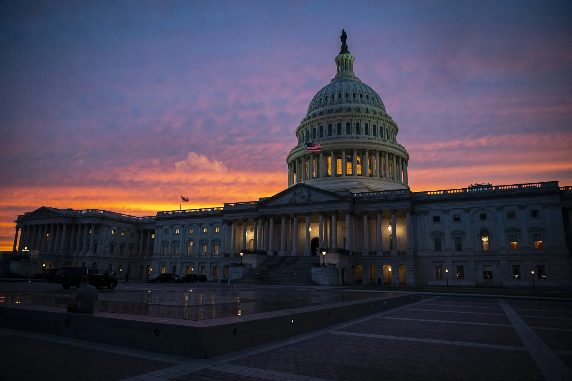 The US Capitol at sunset&nbsp;in Washington, DC.