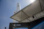 An Arianespace rocket at Paris Air Show.