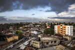 Buildings stand on the skyline in Mombasa, Kenya.