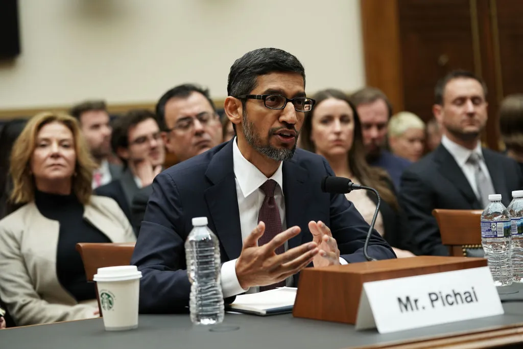 Mr. Pichai goes to Washington.