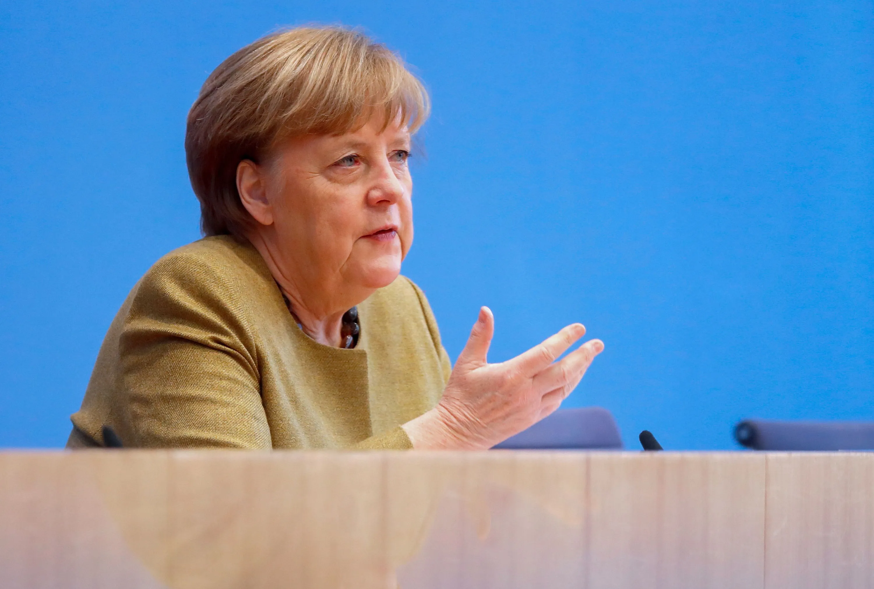 Angela Merkel in Berlin on Jan. 21.