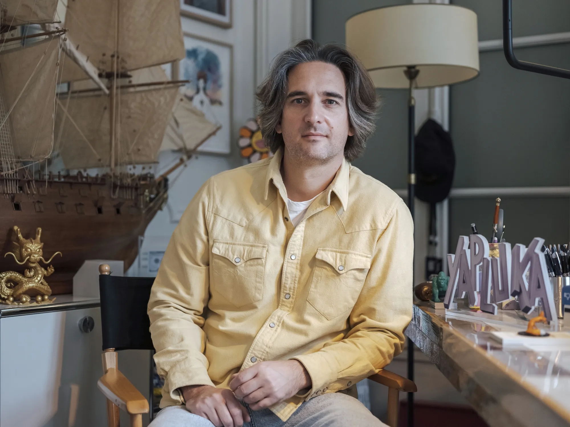 French film producer Dimitri Rassam in his office in Paris.