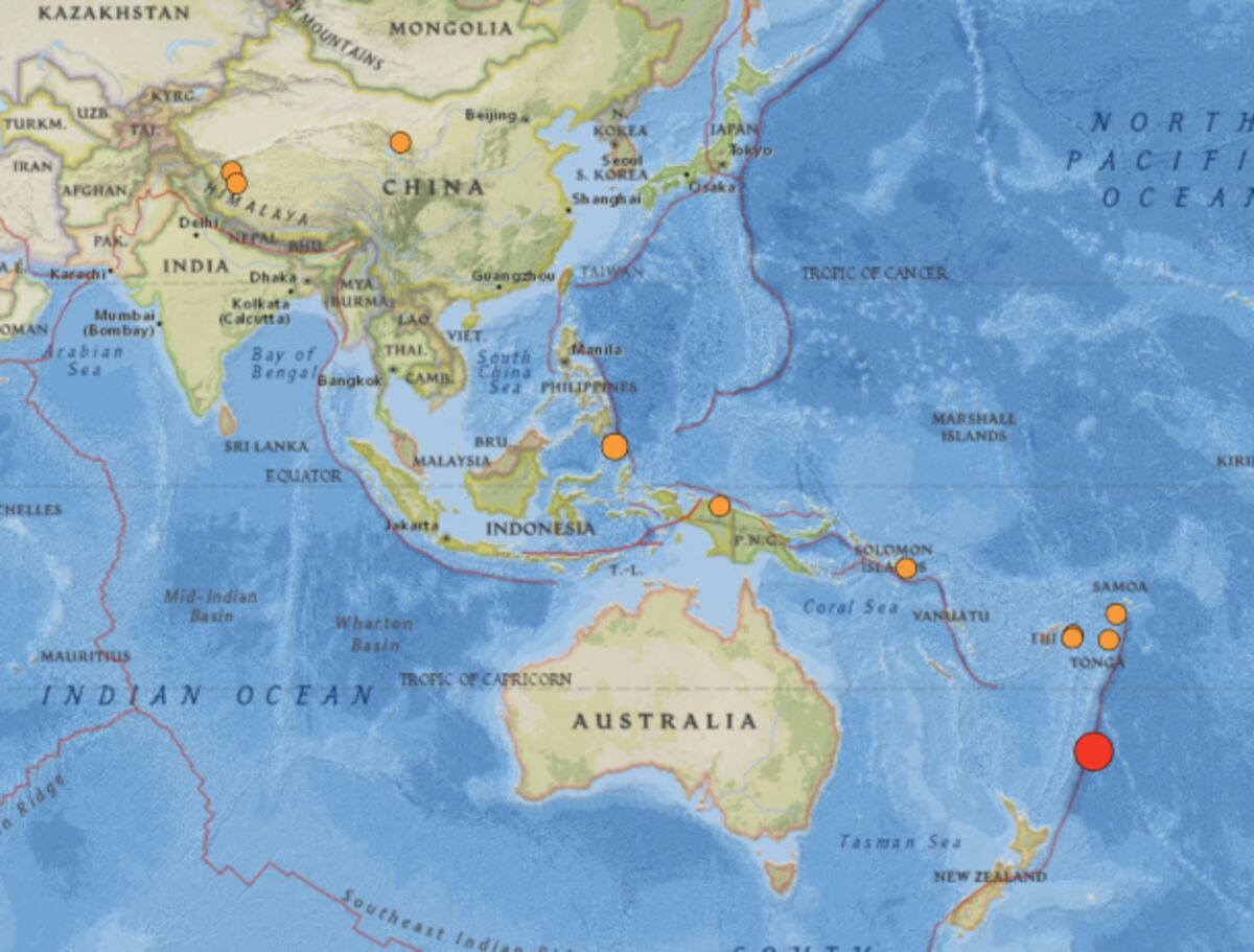 Magnitude 7.1 Earthquake Struck Kermadec Islands North of New Zealand