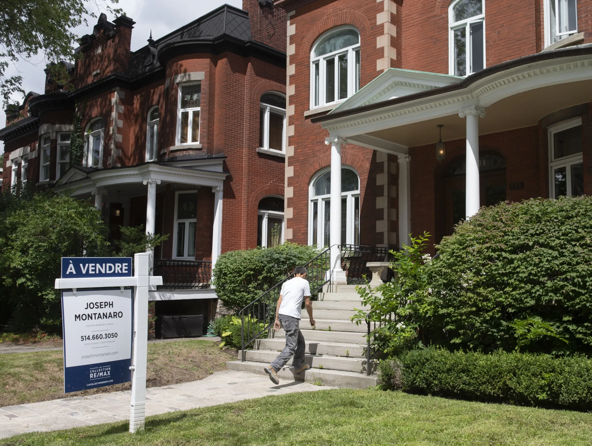 A home for sale in Montreal, one of three major markets flagged by the Bank of Canada on Thursday as showing ‘exuberance’.