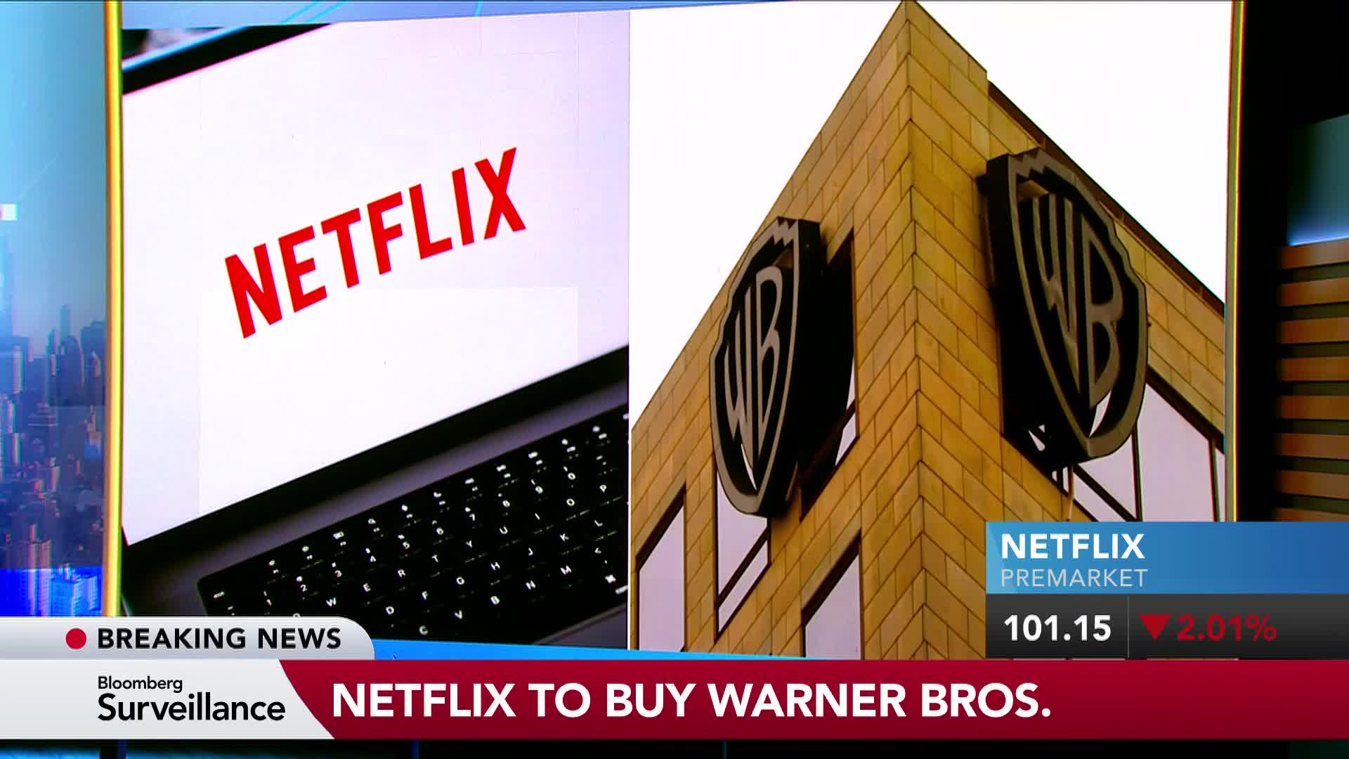 NFLX) Netflix to Buy Warner Bros. in $72 Billion Cash, Stock Deal -  Bloomberg