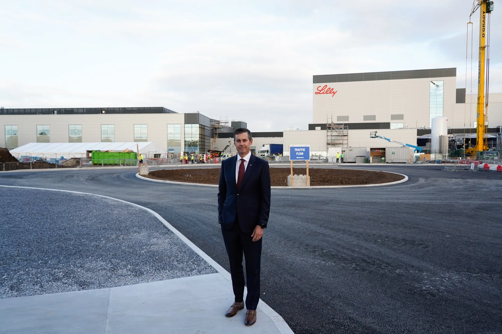 David Ricks, chief executive officer of Eli Lilly &amp; Co., outside the company's manufacturing plant in Limerick, Ireland, on&nbsp;Sept. 12.