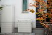 Toho Gas units for an “ene-farm” household fuel cell system sit outside a smart home developed by Toyota in Toyota City, Japan, on Oct. 17, 2014.
