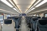 A MARC train car sits empty in Baltimore in April. Nationwide, commuter rail systems have taken a big hit as commuters stayed home.