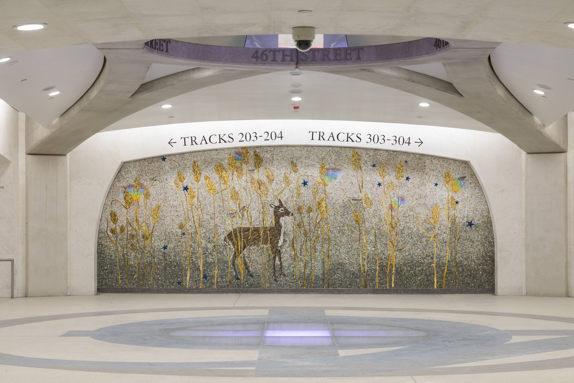 Think spring: Kiki Smith’s&nbsp;The Presence&nbsp;is one of the artist’s five large-scale murals recently installed in the Grand Central Madison commuter rail terminal.&nbsp;
