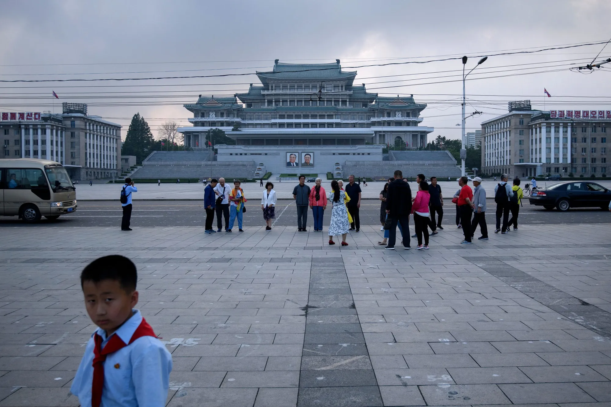 Kim Il Sung square in Pyongyang.